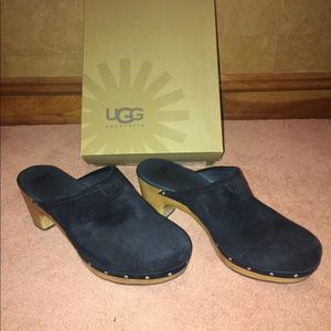 UGG Abbie Black Clogs